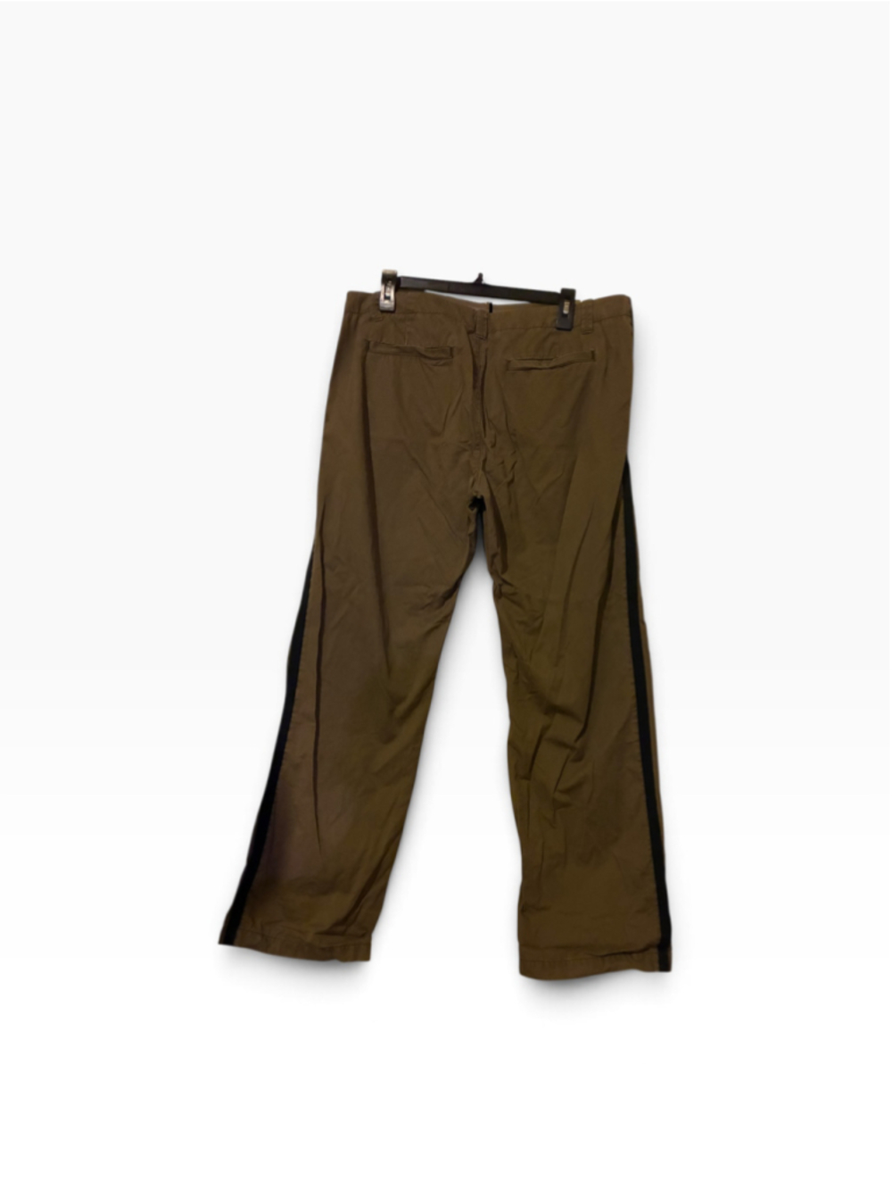 Women's Gap Olive Green Trousers with Black Side Stripe, Size 14 - Picture 2 of 4